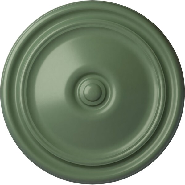 Ekena Millwork Reece Ceiling Medallion (Fits Canopies up to 2 3/8"), Hand-Painted Athenian Green, 12"OD x 1 3/4"P CM12REAGF - main